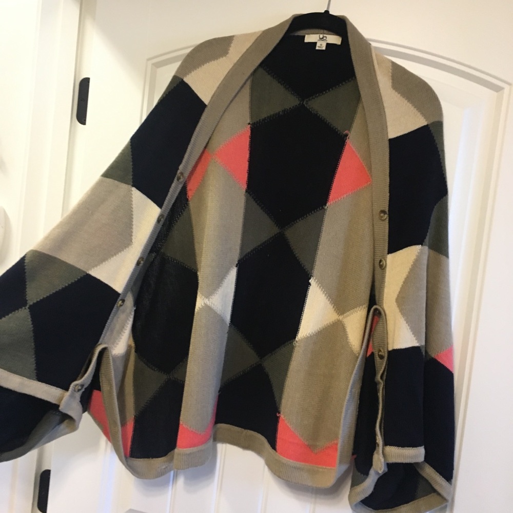 Multi-color Argyle Sweater/Shrug